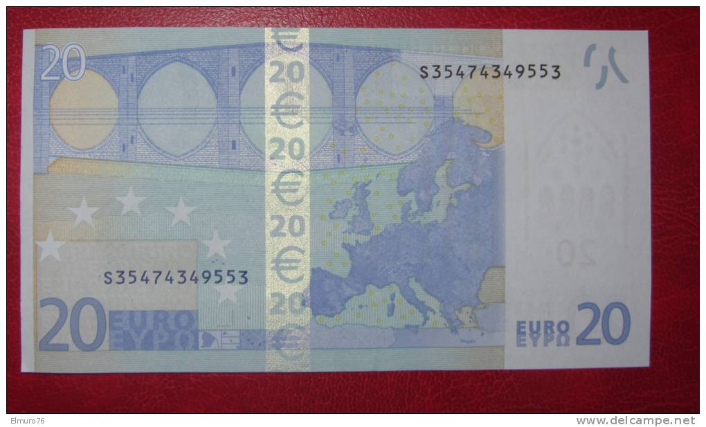 20 Euro J032B5 Italy  Serie S Draghi UNCIRCULATED - 20 Euro