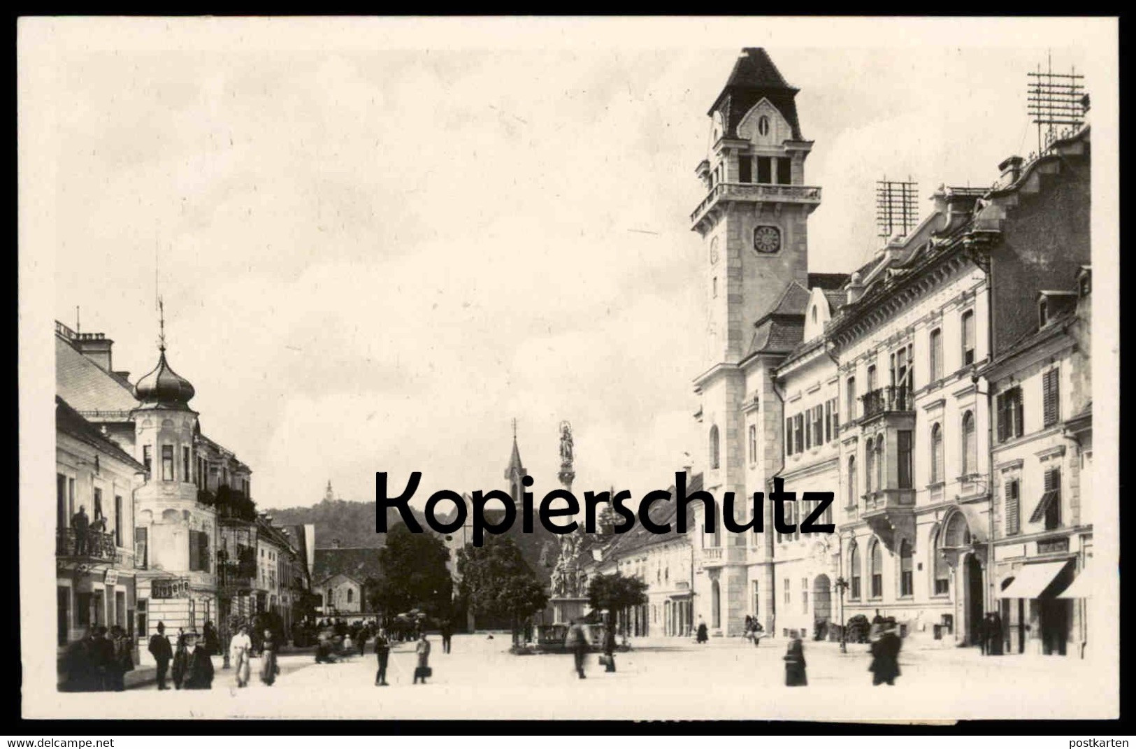 ALTE POSTKARTE LEIBNITZ PLATZ DROGERIE STEIERMARK 1920 Fahne Flag Pavillon Postcard Cpa AK Ansichtskarte - Leibnitz