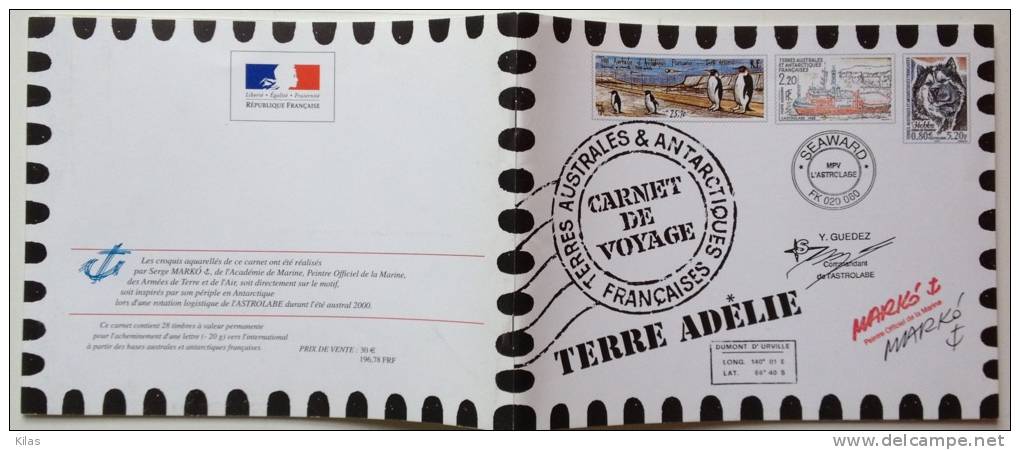 FRENCH ANTARCTIC TERRITORY VIEWS 2 X 14 IN BOOKLET - Libretti