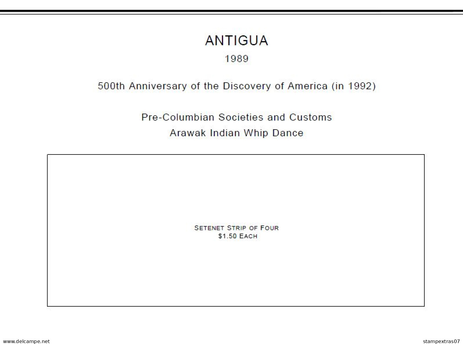 ANTIGUA STAMP ALBUM PAGES 1862-2011 (980 pages)