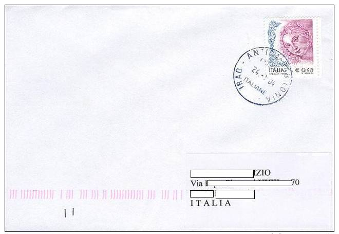 A67 - MISSIONI MILITARI DI PACE ITALIANE - ONU MISSIONS - NATO - ANTICA BABILONIA IRAQ - 185° RGT. PARACADUTISTI FOLGORE - 2001-10: Storia Postale