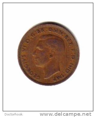 GREAT BRITAIN    1/2 PENNY  1944  (KM # 844) - C. 1/2 Penny