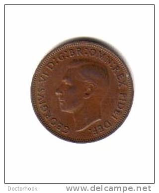 GREAT BRITAIN    1/2 PENNY  1950  (KM # 868) - C. 1/2 Penny