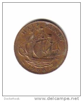 GREAT BRITAIN    1/2 PENNY  1966  (KM # 896) - C. 1/2 Penny