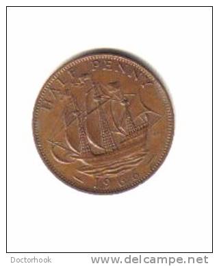 GREAT BRITAIN    1/2 PENNY  1966  (KM # 896) - C. 1/2 Penny