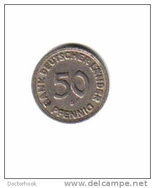 GERMANY    50  PFENNIG  1949 D  (KM # 104) - 50 Pfennig