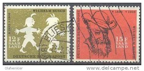 1958 Wilhelm Busch Mi 429-30 / Sc 309-10 / YT 411-2 Gestempelt / Oblitéré / Used - Gebraucht