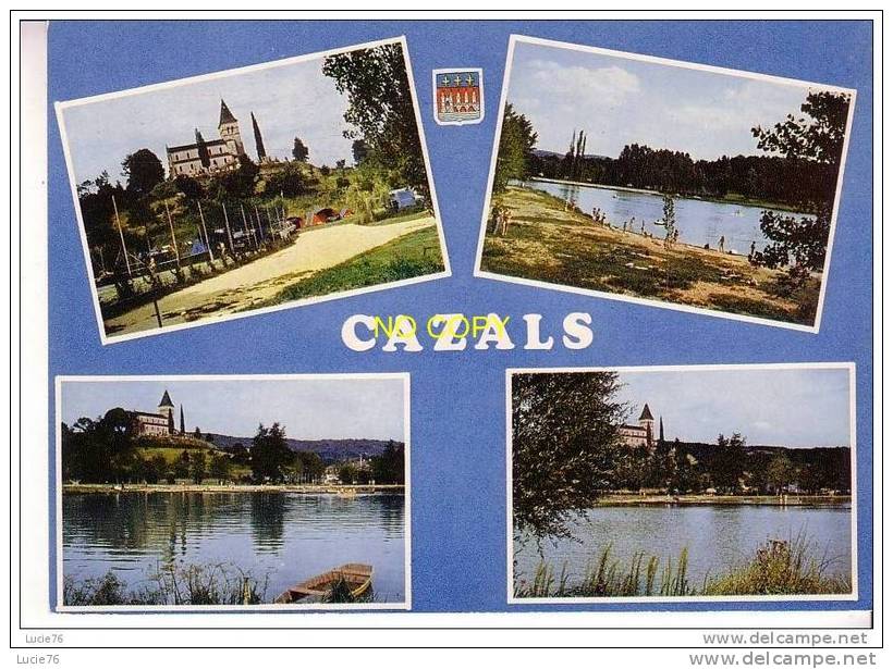 CAZALS -  Le Plan D´Eau Et Le Camping -  4 Vues -  N° 4 - Cazals