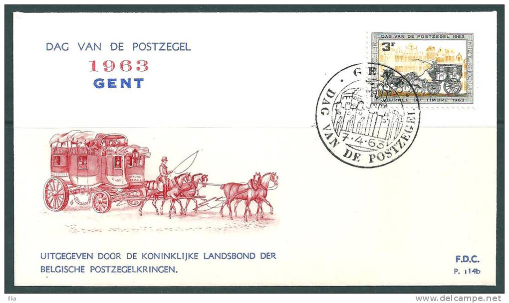 België - 1963 - Belgique. Zegel/timbre N° 1249 - 8 X FDC - Dag Van De Postzegel - Journée Du Timbre. A1. - 1961-1970