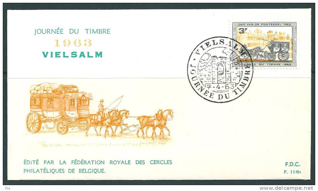 België - 1963 - Belgique. Zegel/timbre n° 1249 - 8 x FDC - Dag van de postzegel - Journée du timbre. A1.