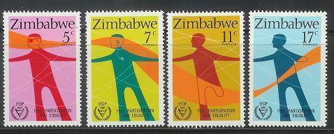 ZIMBABWE 1981 MNH Stamp(s) Disabled People 251-254 #5074 - Handicaps