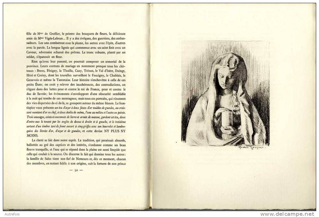 LEANDRE VAILLAT  -  PAYSAGE D ANNECY   -  DESSINS D ANDRE JACQUES  1931  -  149 PAGES - Rhône-Alpes