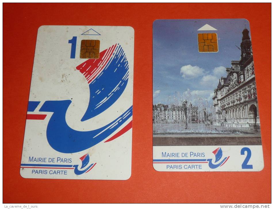 Lot 3 Télécartes Télécarte PARIS Carte Mairie De Paris, Stationnement N°1 2 Et 5 - Sonstige & Ohne Zuordnung