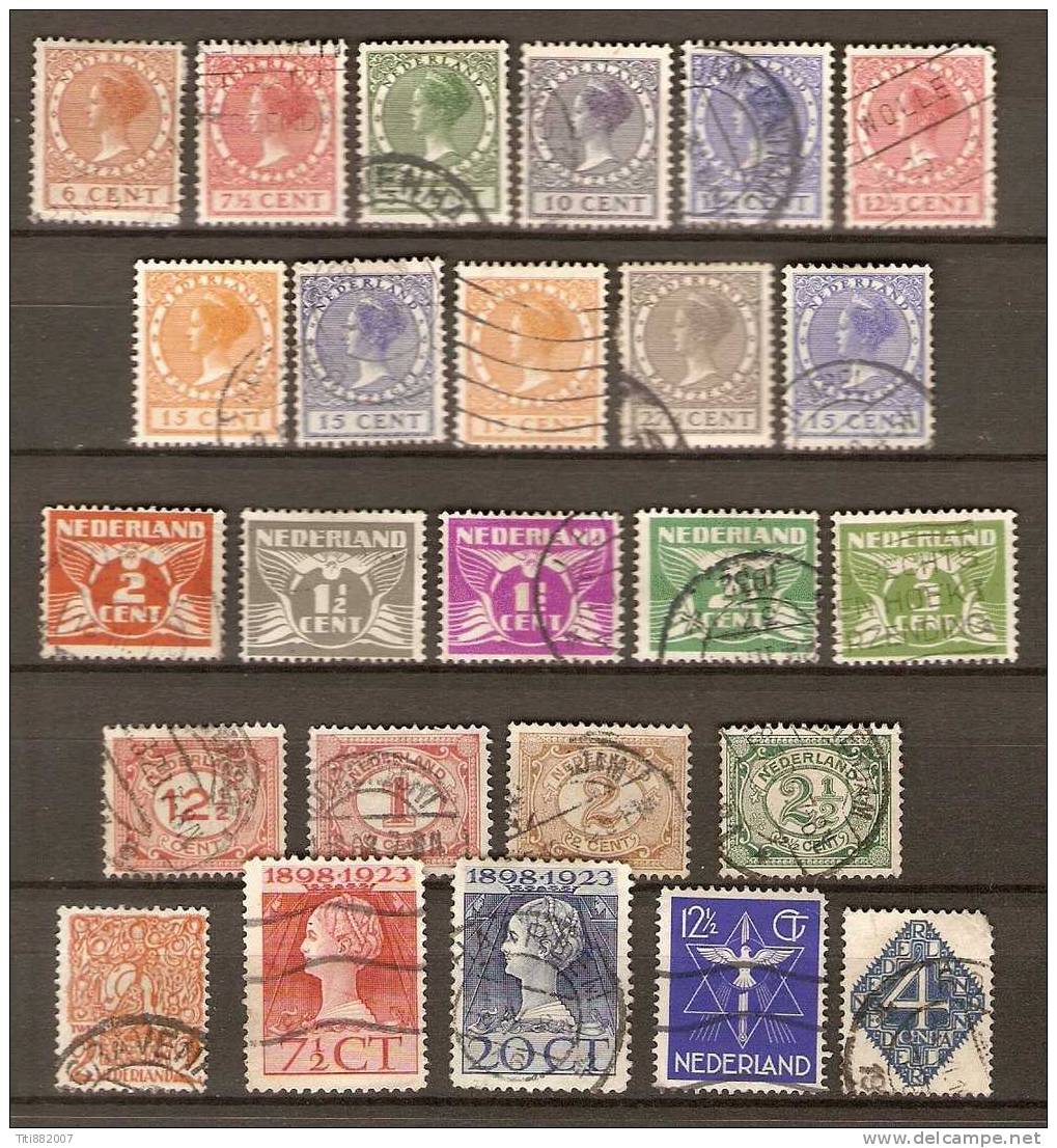 PAYS-BAS  /   NEDERLAND.    Petit  Lot  D'anciens  Oblitérés. - Collections