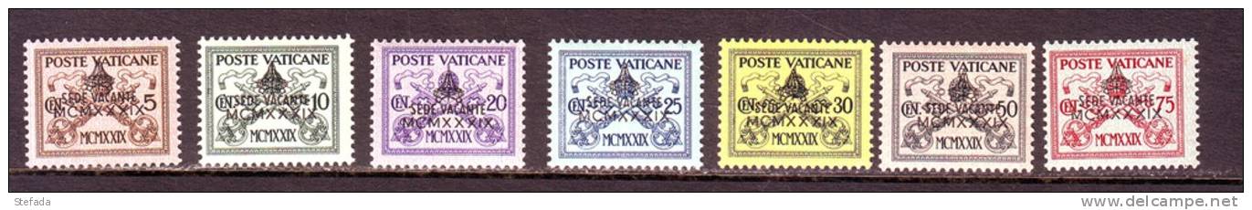 VATICANO VATIKAN VATICAN  1939 SEDE VACANTE CENTRATA SERIE COMPLETA  MNH** - Nuevos