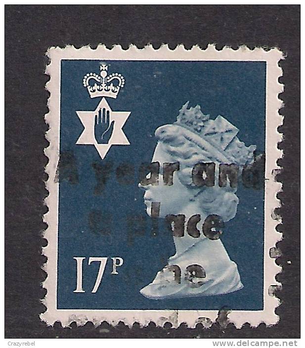 NORTHERN IRELAND GB 1990 17p DEEP BLUE USED MACHIN STAMP 1 CENTRE BAND SG N144..( K87 ) - Noord-Ierland