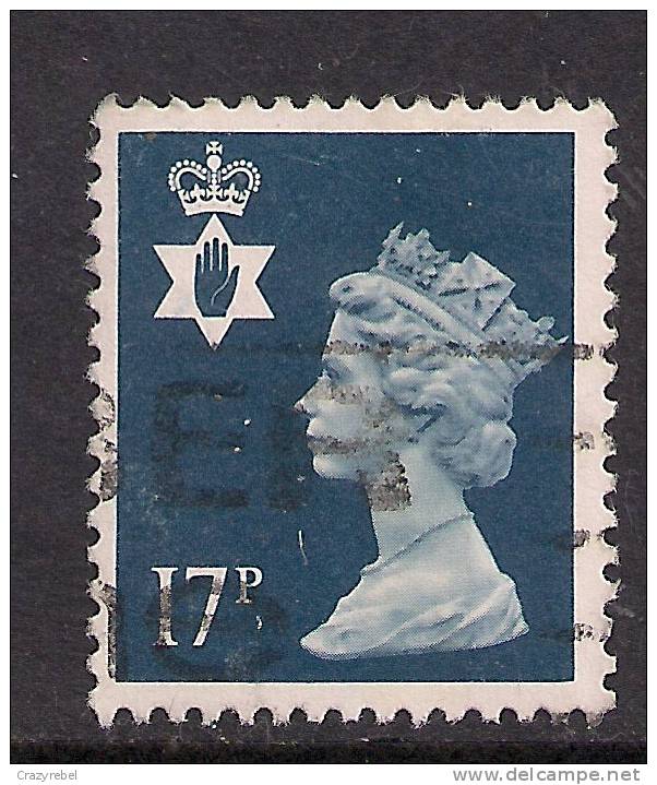 NORTHERN IRELAND GB 1990 17p DEEP BLUE USED MACHIN STAMP 1 CENTRE BAND SG N144..( K89 ) - Irlanda Del Norte