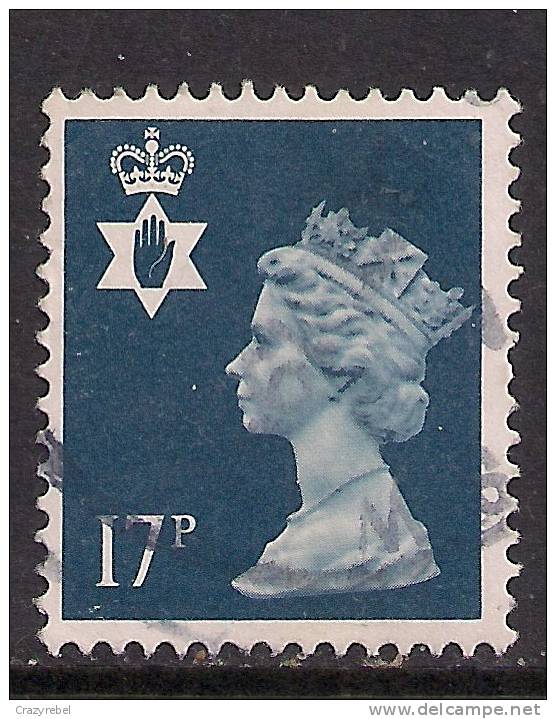 NORTHERN IRELAND GB 1990 17p DEEP BLUE USED MACHIN STAMP 1 CENTRE BAND SG N144..( K93 ) - Irlanda Del Norte