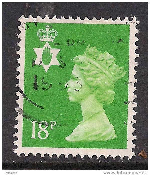 NORTHERN IRELAND GB 1991 18p BRIGHT GREEN USED MACHIN STAMP CENTER PHOS SG N147..( K104 ) - Irlanda Del Norte