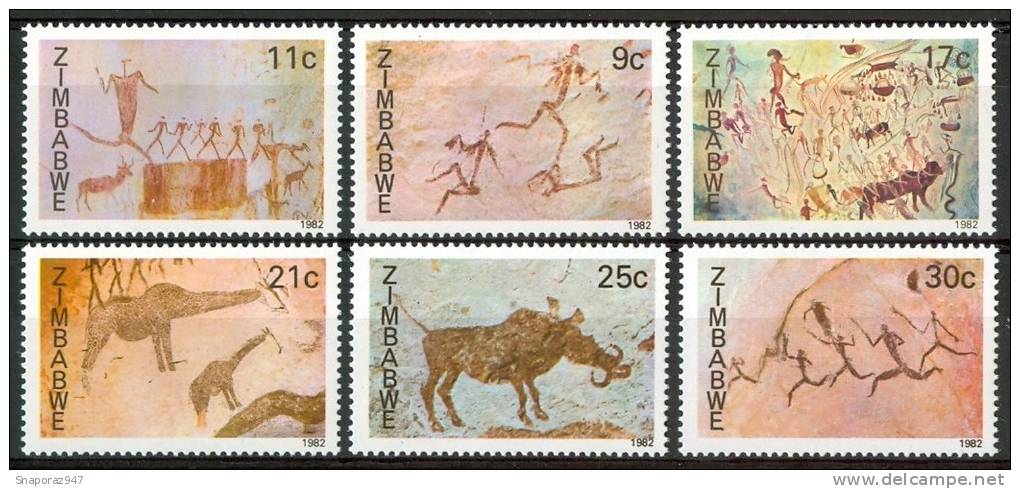 1982 Zimbabwe Grafiti Graphites Set MNH** Fo249 - Preistoria