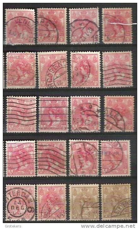 NETHERLANDS Queen Wilhelmine Called BONTKRAAG 122 Stamps Cancelled - Oblitérés
