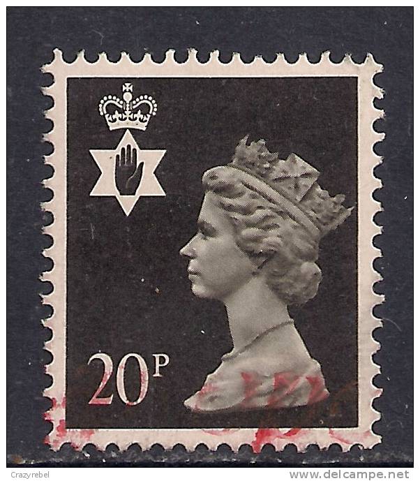 NORTHERN IRELAND GB 1989 20p BROWNISH BLACK USED MACHIN STAMP SG N151..( K130 ) - Irlanda Del Norte