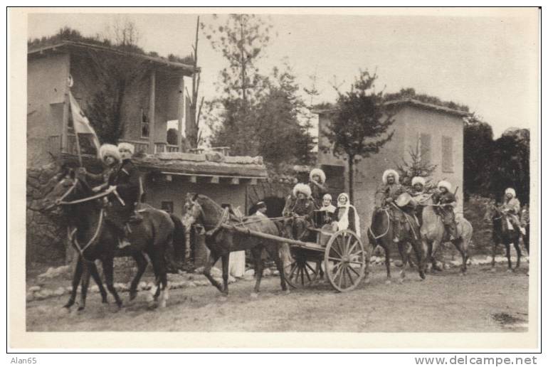 Stellingen Hamburg Germany, Carl Hagenbeck Circassian Circus Costume Horses, C1920s Vintage Postcard - Stellingen