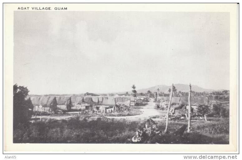 Guam Agat Village Scene, C1940s/50s Vintage Postcard - Guam