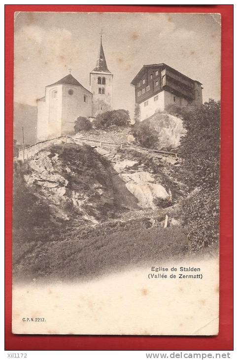 YSA-19 Kirche Stalden Eglise, Vallée De Zermatt. Pioneer.  Nicht Gelaufen. CPN 2237 - Stalden