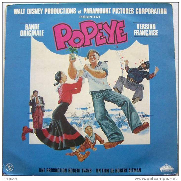 LP WALT DISNEY 33T Disque  Enfant B.O.F  POPEYEJ  BALUTIN - Enfants