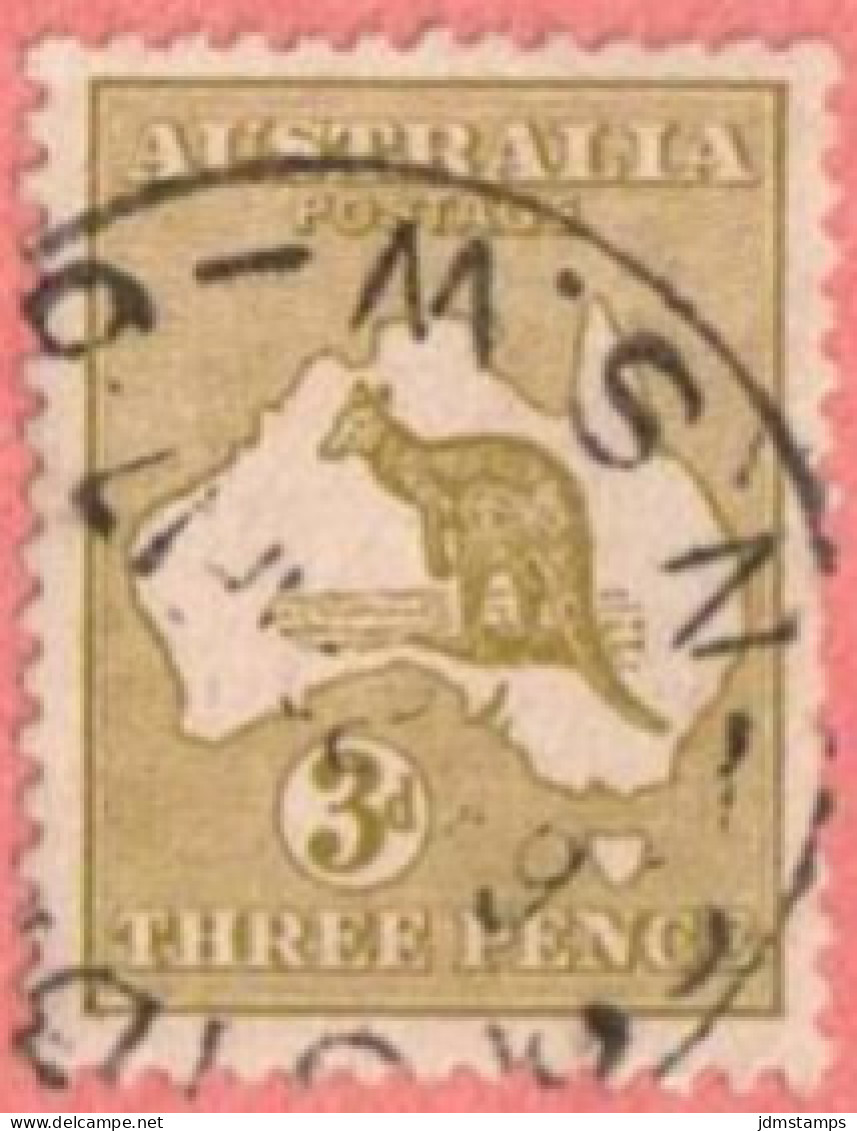 AUS SC #47  1915 Kangaroo And Map, CV $8.50 - Gebruikt