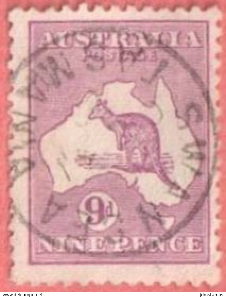 AUS SC #50a  1915 Kangaroo And Map  W/SON ("SWANSEA TASMANIA"), CV $11.00 - Oblitérés