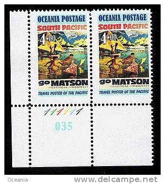 Oceania Postage Travel Posters Of The Pacific Corner Pair. - Andere & Zonder Classificatie