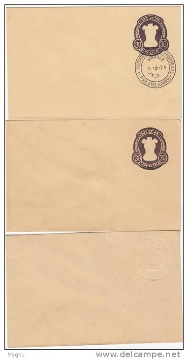 3 Diff., Combination, Unused** Normal+Albino+FDC 1979, 30 Cover, Postal Stationery Envelope, India - Covers