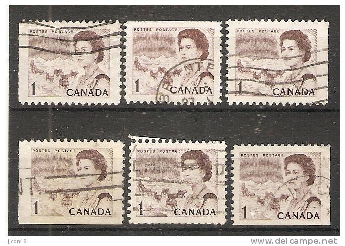 Canada  1967-72 Queen Elizabeth II  Perf. 12 (o) 1c - Postzegels