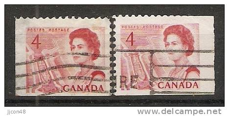 Canada  1967-72 Queen Elizabeth II  Perf. 12 (o) 4c - Sellos (solo)