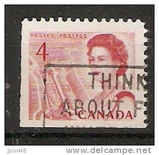 Canada  1967-72 Queen Elizabeth II  Perf. 12 (o) 4c - Postzegels