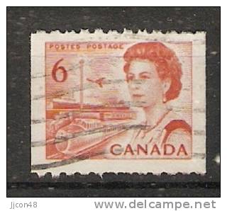 Canada  1967-72 Queen Elizabeth II  Perf. 10 (o) 6c - Francobolli In Bobina