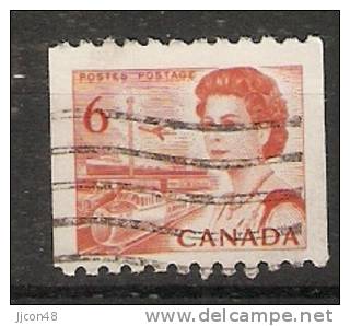 Canada  1967-72 Queen Elizabeth II  Perf. 10 (o) 6c - Coil Stamps