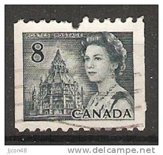 Canada  1967-72 Queen Elizabeth II  Perf. 10 (o) 8c - Roulettes