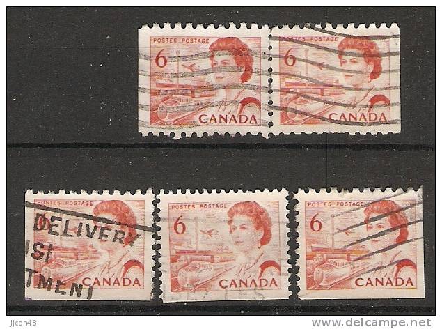 Canada  1967-72 Queen Elizabeth II  Perf. 10 (o) 6c - Timbres Seuls