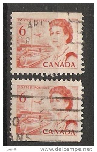 Canada  1967-72 Queen Elizabeth II  Perf. 12.5 X 12 (o) 6c - Single Stamps