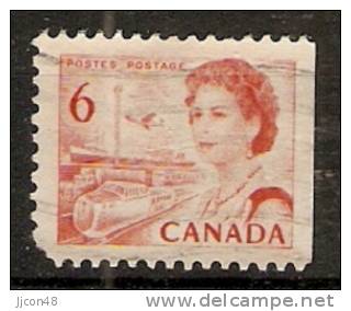 Canada  1967-72 Queen Elizabeth II  Perf. 12.5 X 12 (o) 6c - Timbres Seuls