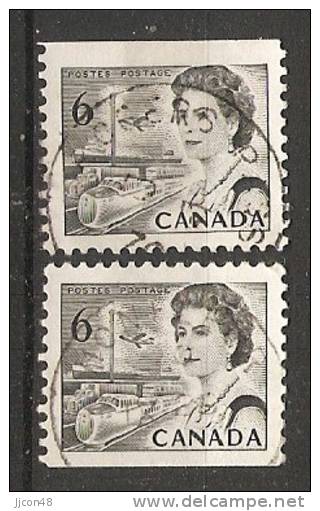 Canada  1967-72 Queen Elizabeth II  Perf. 12.5 X 12 (o) 6c - Timbres Seuls