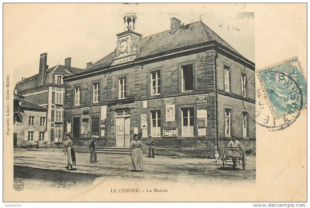 08 LE CHESNE LA MAIRIE EDIT LEFORT CARTE RARE - Le Chesne