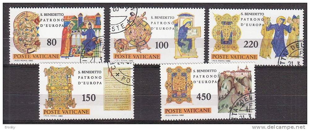 Z1905 - VATICANO SASSONE N°671/75 - VATICAN Yv N°689/93 - Used Stamps