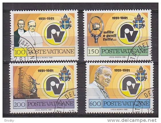 Z1921 - VATICANO SASSONE N°684/87 - VATICAN Yv N°702/05 - Used Stamps