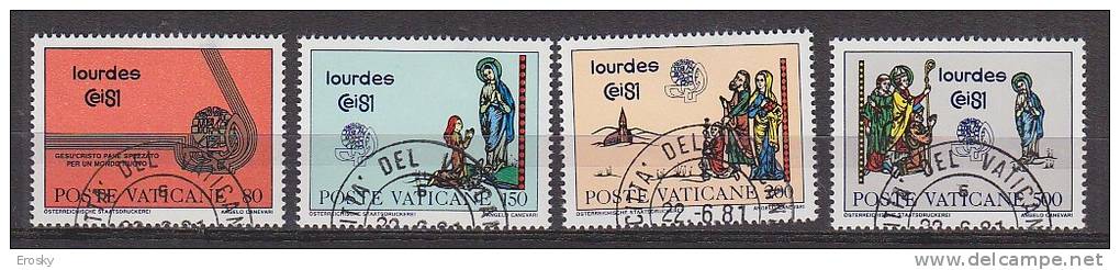 Z1926 - VATICANO SASSONE N°690/93 - VATICAN Yv N°708/11 - Oblitérés