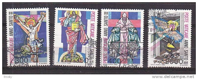 Z1952 - VATICANO SASSONE N°721/24 - VATICAN Yv N°739/42 - Used Stamps