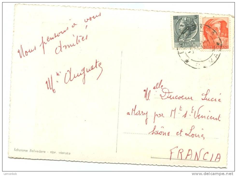 Italy, Italia, Roma, Ponte E Castel S. Angelo, 1961 Mailed To France Postcard [13739] - Castel Sant'Angelo